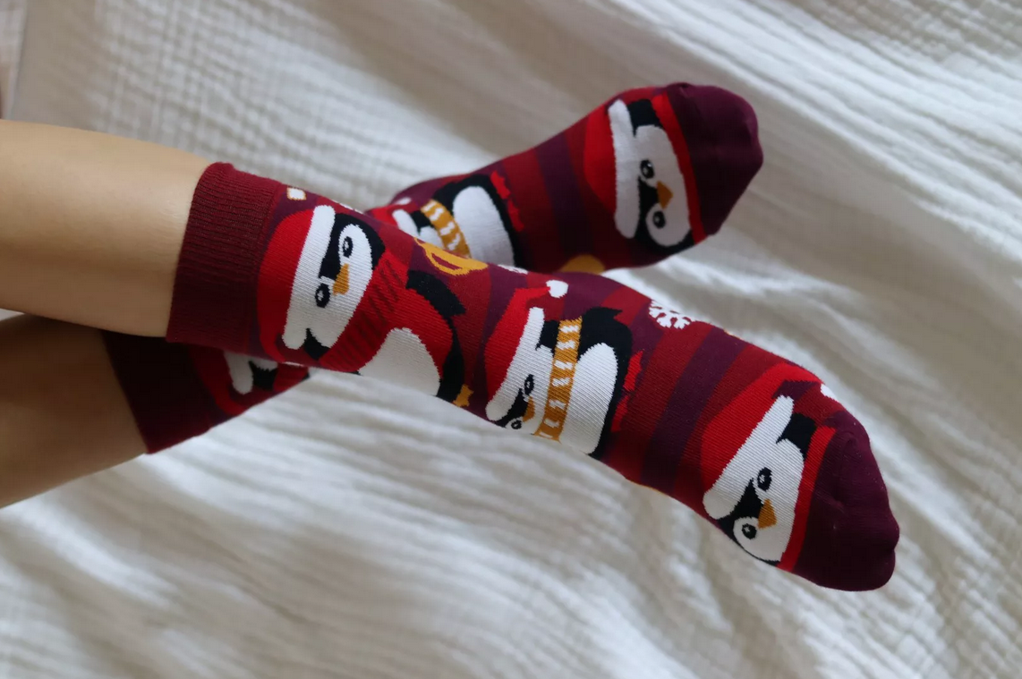 Christmas Penguins Socks / Baby / Kids / Adult - Faves. Socks&Friends