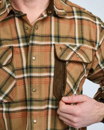 Cornwall Flannel Shirt - Men - D. Sandstone - Pinewood