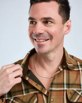 Cornwall Flannel Shirt - Men - D. Sandstone - Pinewood