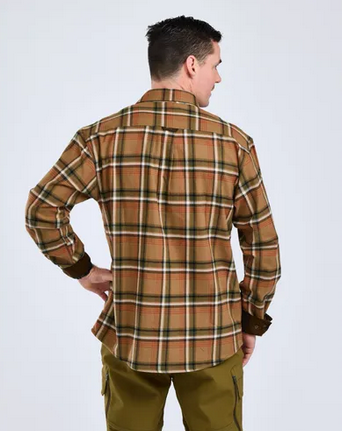 Cornwall Flannel Shirt - Men - D. Sandstone - Pinewood