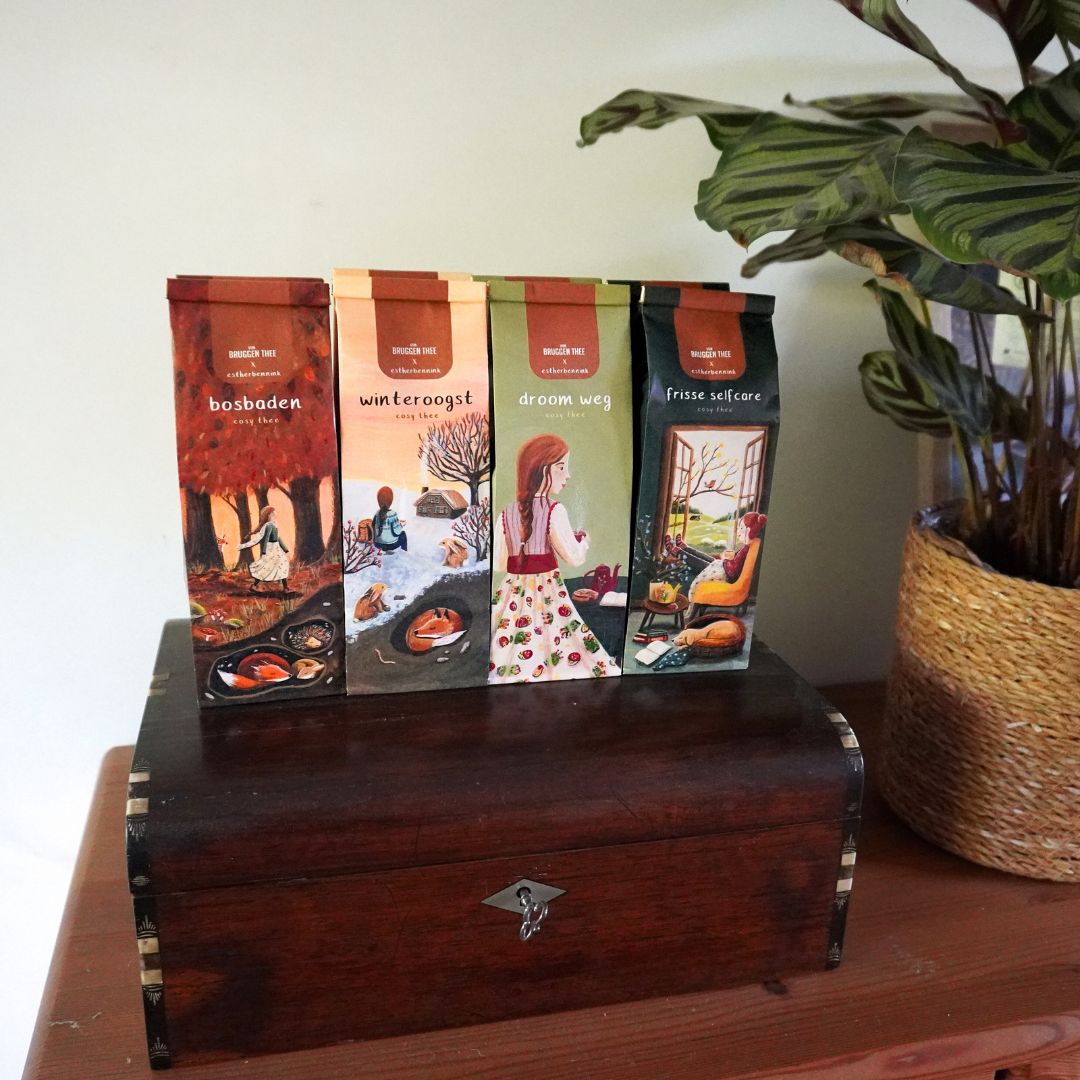 Cosy tea - Frisse / Fresh selfcare - Illustrator under a blankie