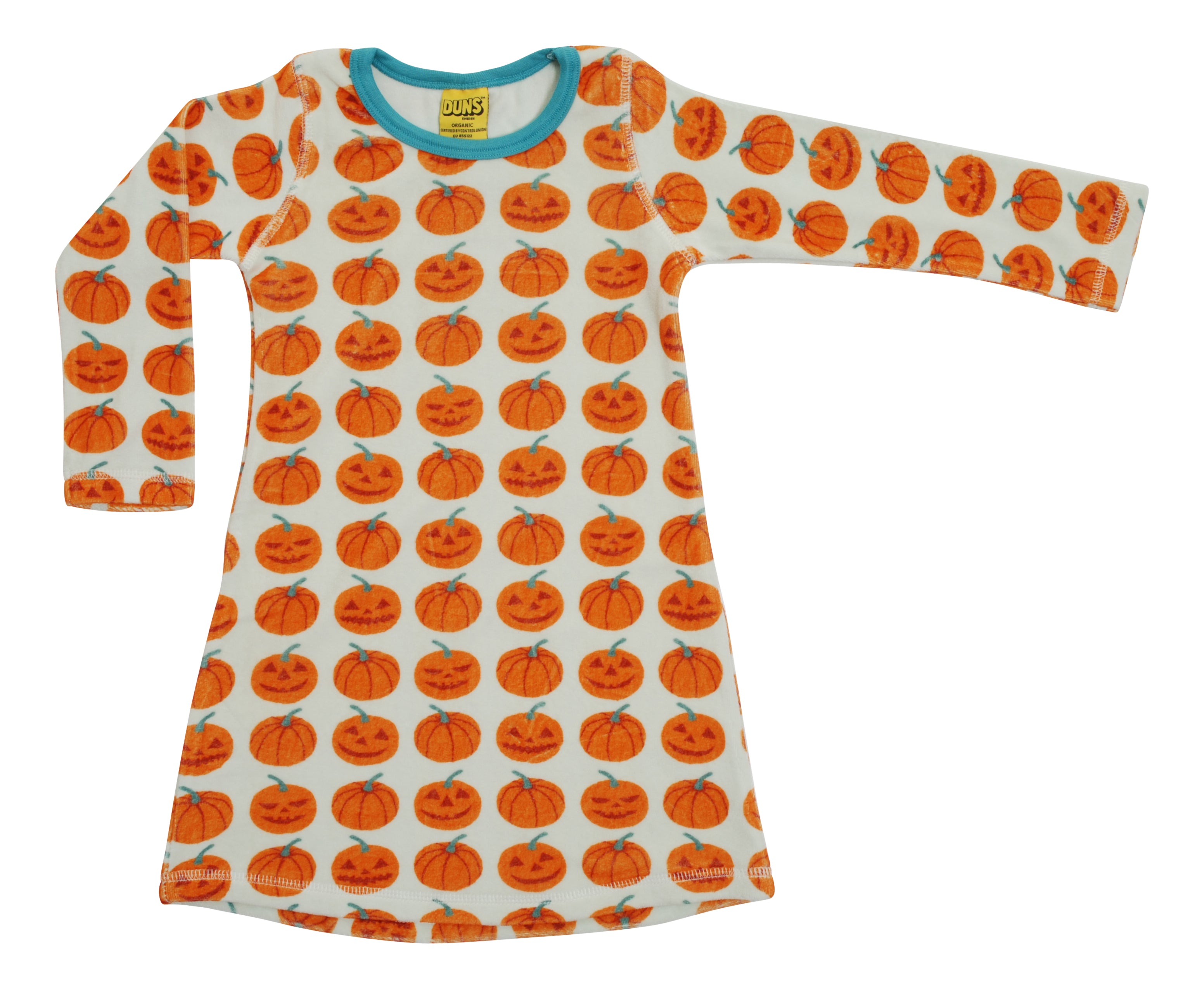 Jurk / Velour Dress Pumpkins Blue - Duns Sweden