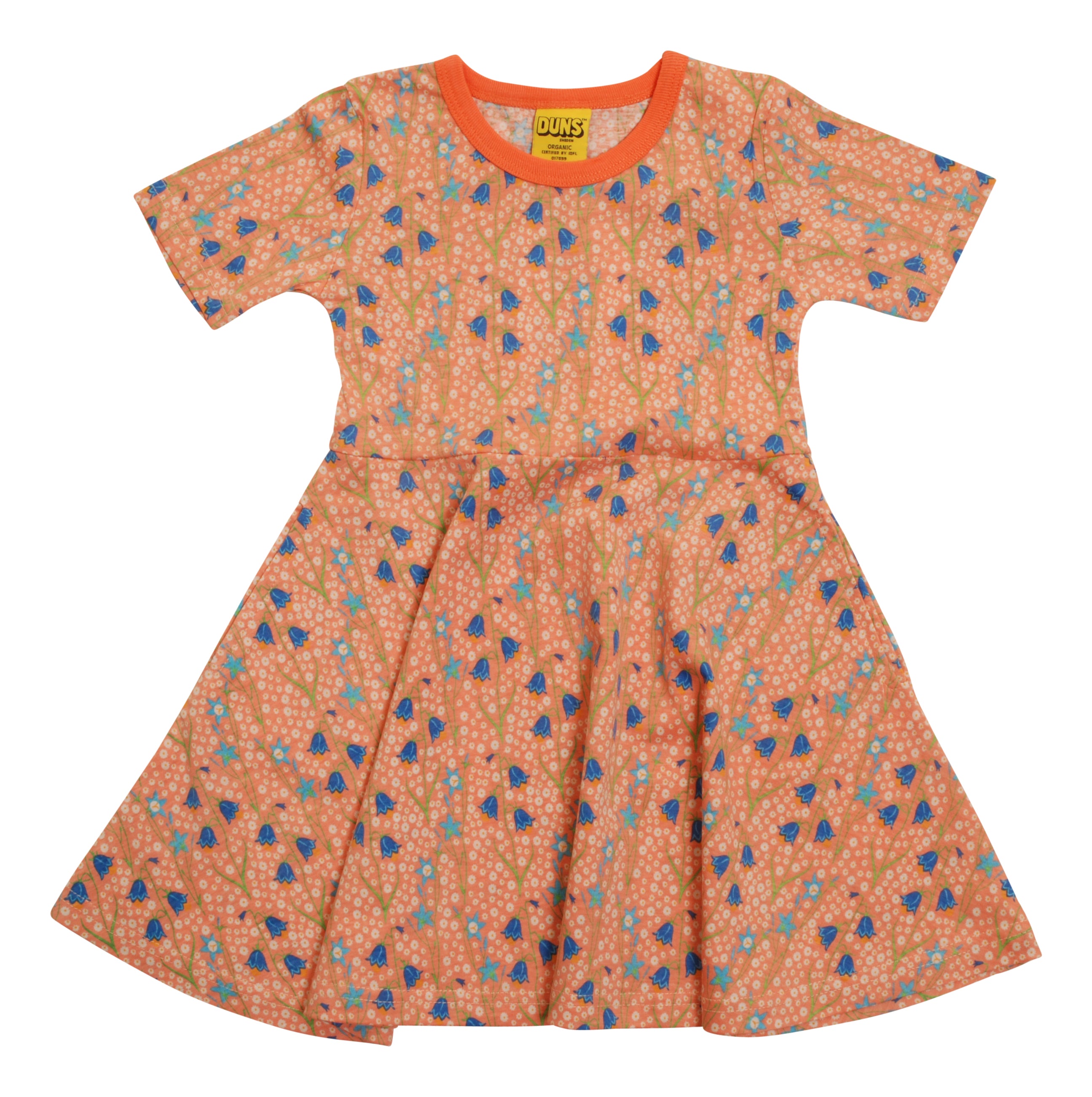 Jurk / SS Skater Dress RPeach Bluebells - Duns Sweden