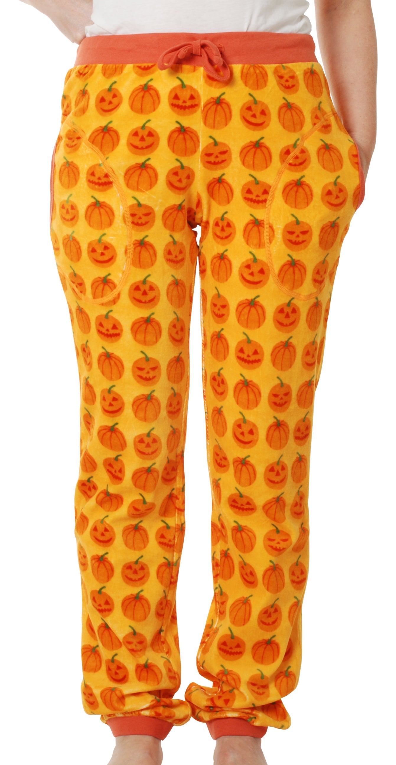 Adult Broek / Baggy Velour Trousers Pumpkin S t/m XL - Duns Sweden