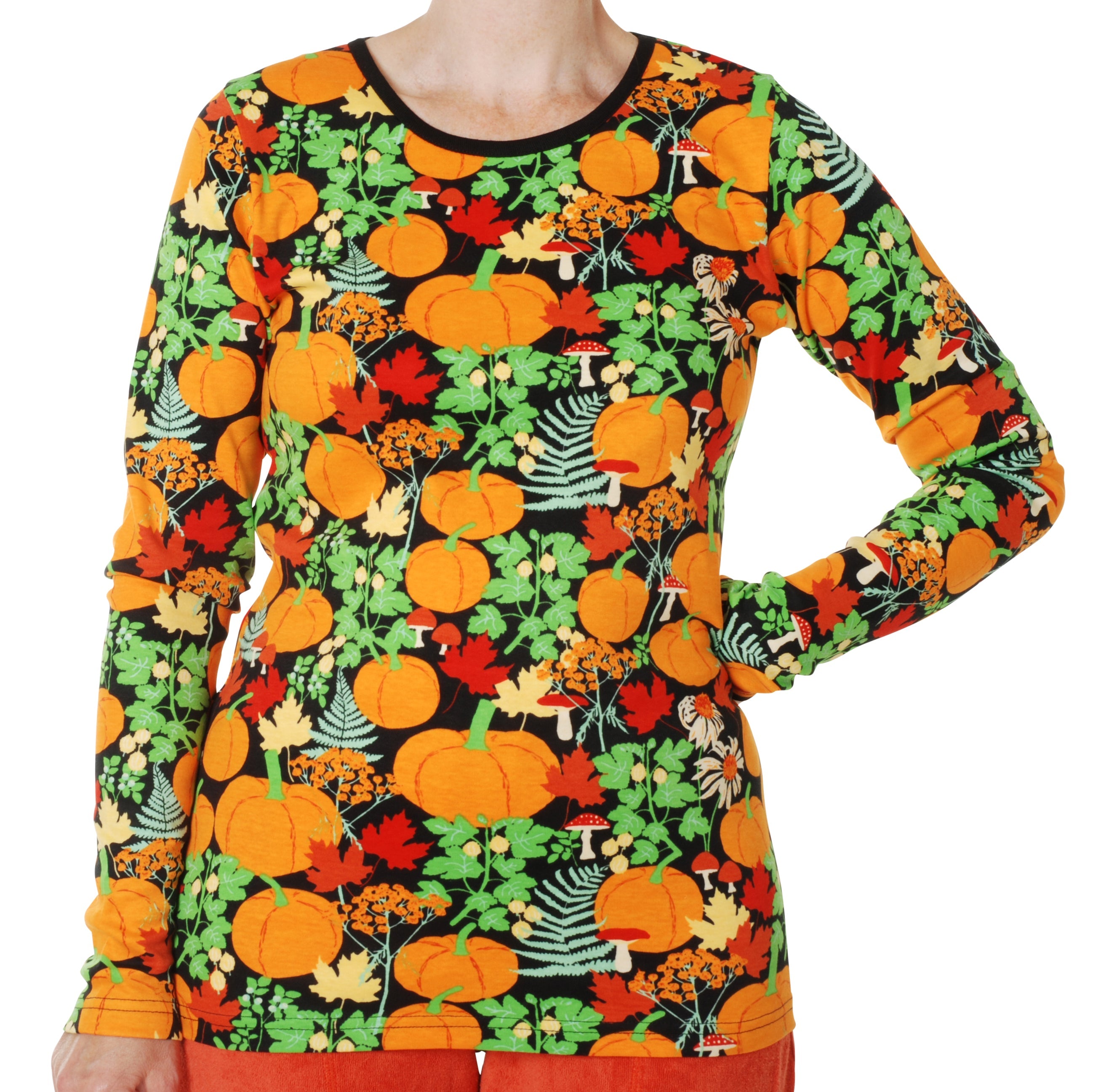 Adult Longsleeve Top Autumn Garden Black S t/m XL- Duns Sweden