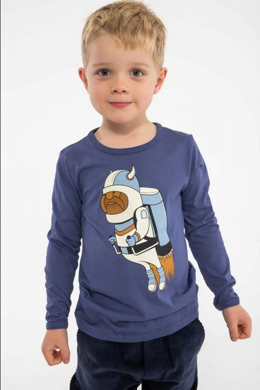 Danebasic Longsleeve Grey Marine JETPACK VIKING - Danefae / DYR