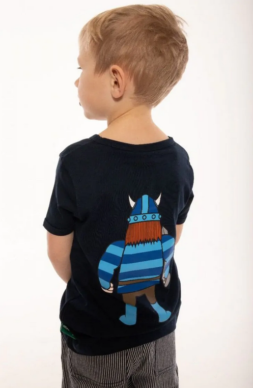 T-shirt Danebasic SS Navy ERIK DIN VEN - Danefae / Dyr