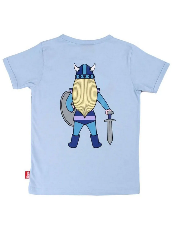 T-shirt Danebasic SS Pastel Blue FREJA - Danefae / Dyr