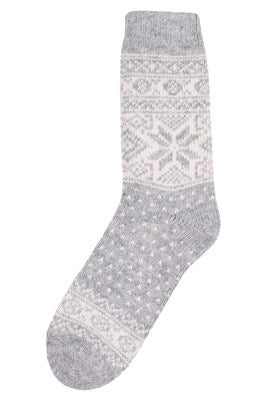 Wollen sokken / Danestay Warm Wool Socks Grey/White - Danefae / Dyr