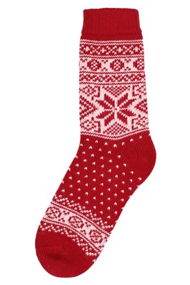 Wollen sokken / Danestay Warm Wool Socks Red/White - Danefae / Dyr