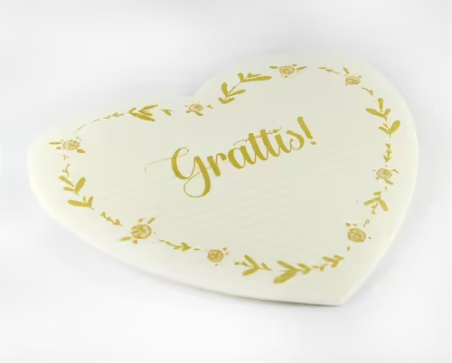 Vaatdoek / Disktrasa Hjärta Grattis (Gefeliciteerd) – Mellow Design