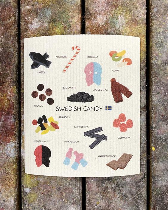 Vaatdoek / Disktrasa Swedish Candy Vit – Mellow Design