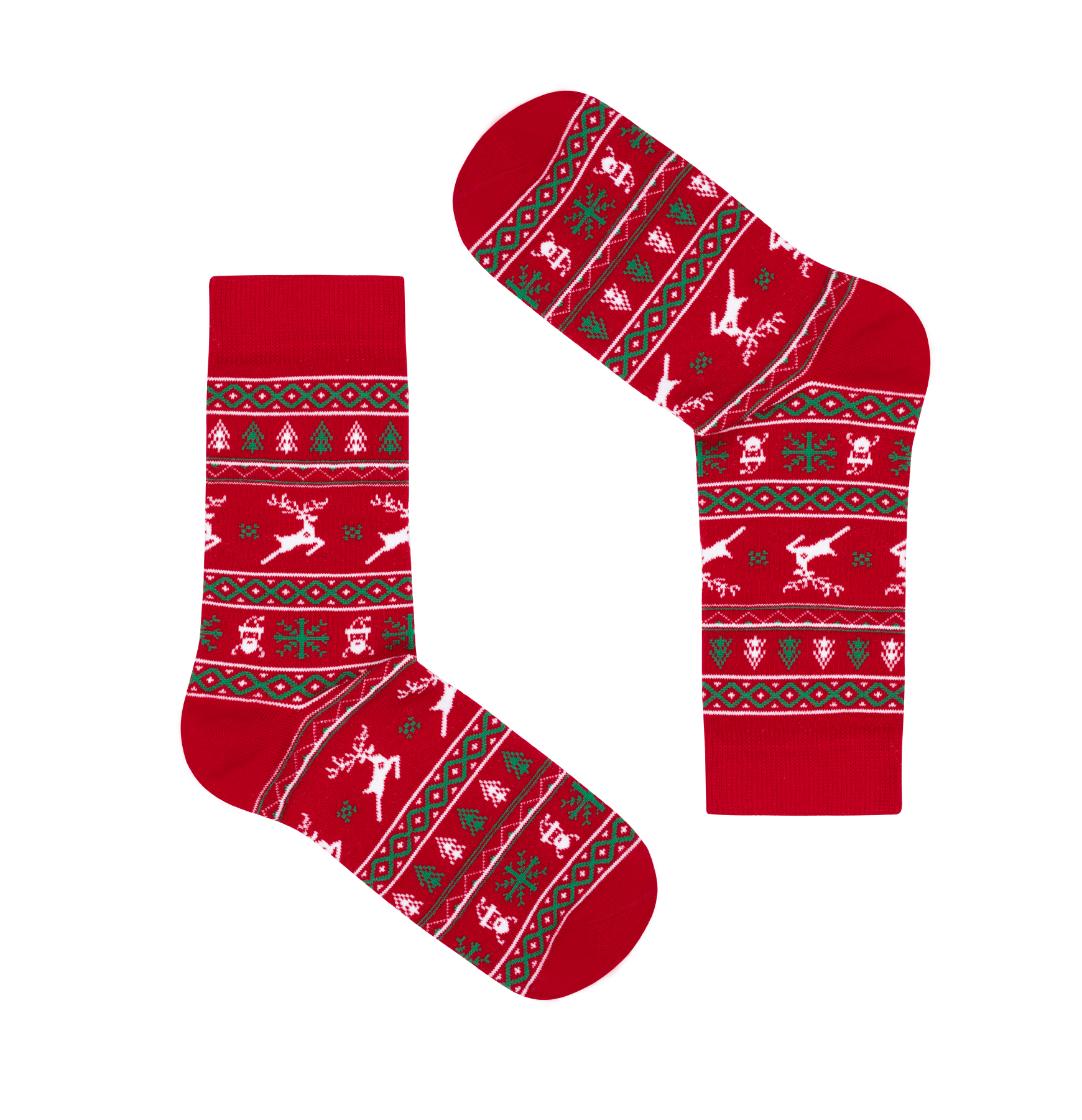 Elves & Reindeers Socks / Baby / Kids / Adult - Faves. Socks&Friends