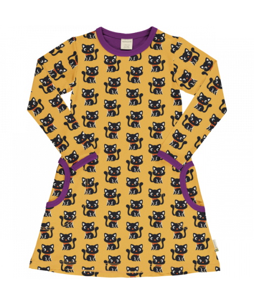 Jurk / Dress LS Cat - Maxomorra