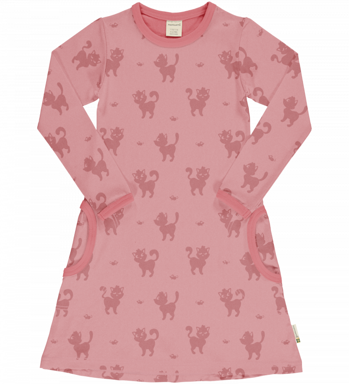 Jurk / Dress LS Mono Cat - Maxomorra