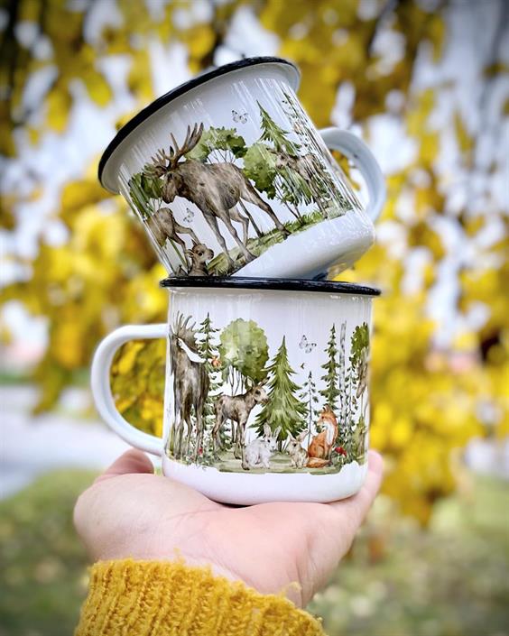 Mok / Emaljmugg Älg King of the forest – Mellow Design