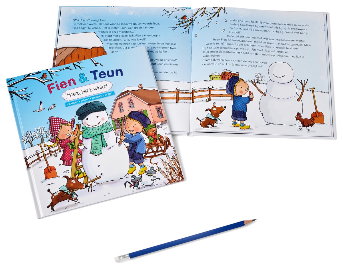 Fien & Teun - Hoera, het is winter! - voorlezen, bakken, knutselen, zingen