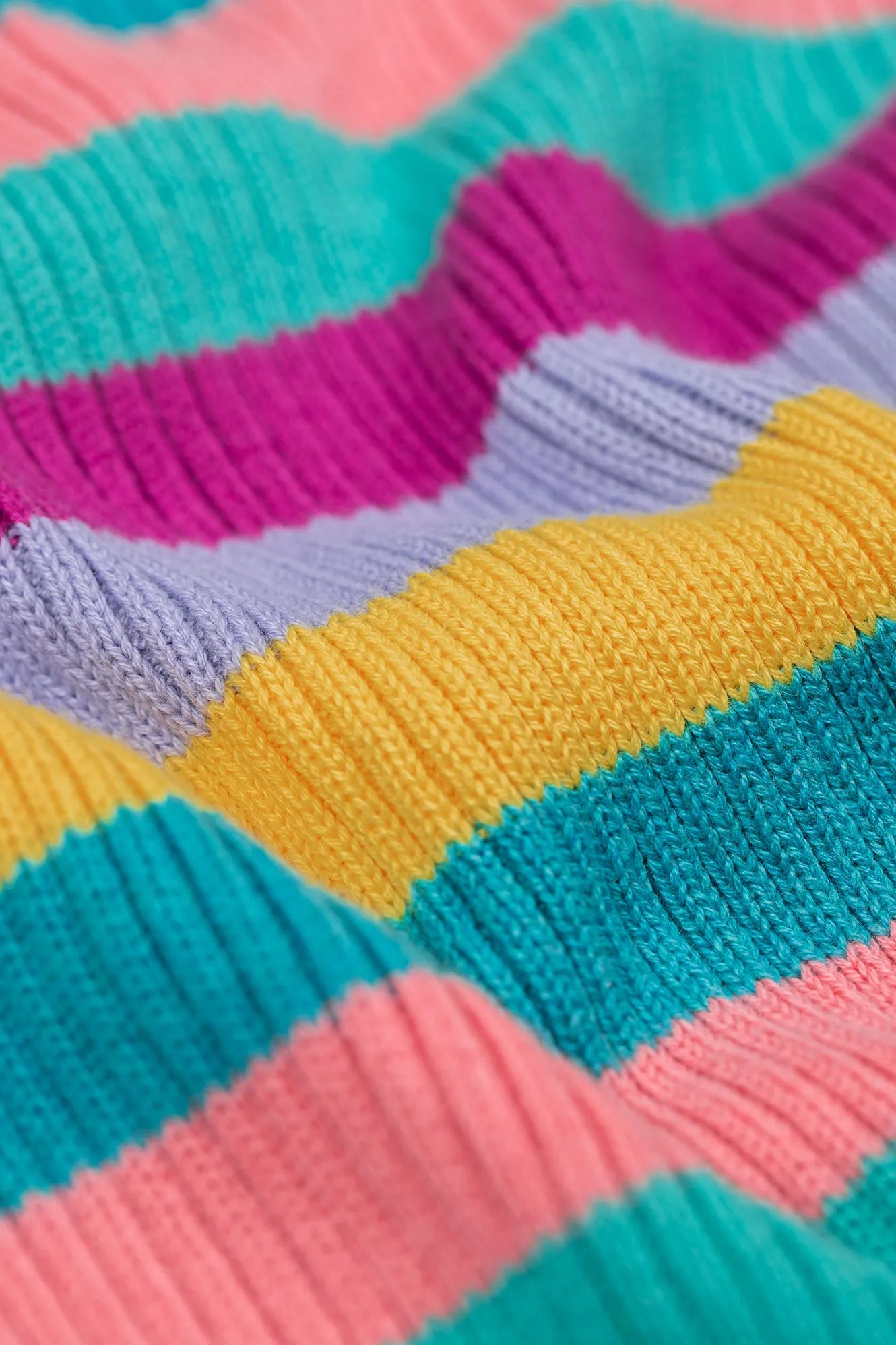 Trui / Zoe Knitted Jumper Wild Rainbow Stripe - Frugi