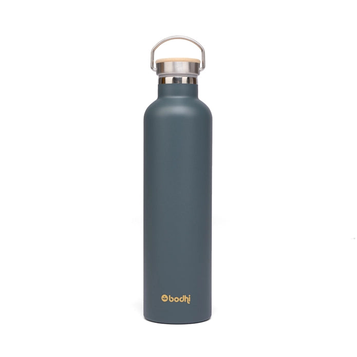 Bodhi Thermosfles "Flower of Life" Antraciet 1000 ml - Bodynova