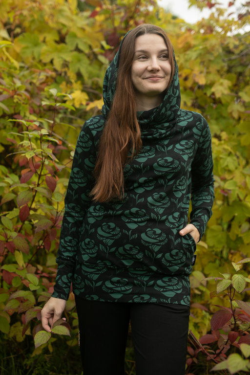 Sweater Halla Hoodie Dark Green S-XXXL - Paapii Design