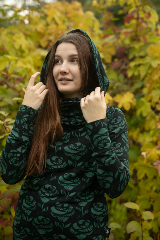 Sweater Halla Hoodie Dark Green S-XXXL - Paapii Design