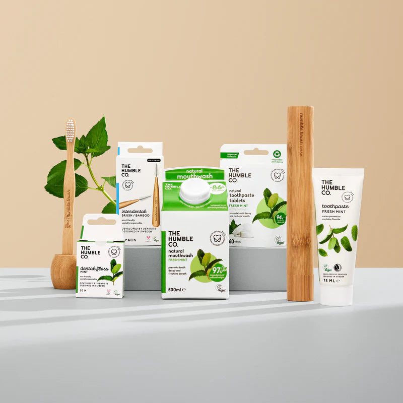 Mondwater Fresh Mint met fluoride - Humble Co.