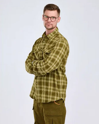 Härjedalen Shirt - Men - Olive Green - Pinewood