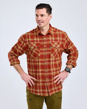 Härjedalen Shirt - Men - Terracotta / D. Sand - Pinewood