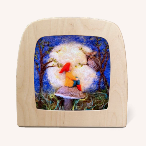 Toverplaat Gnome in Full Moon – Het Wol Feetje