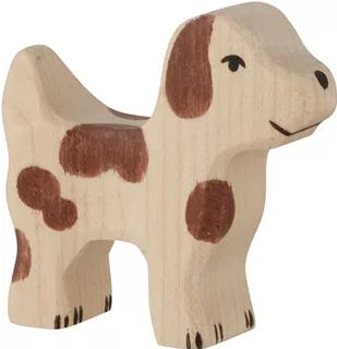 Houten Boerderijhond klein 6 cm (80059) - Holztiger