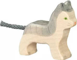 Houten Kat klein grijs 6 cm (80056) - Holztiger