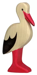 Houten Ooievaar 6 cm (80111) - Holztiger