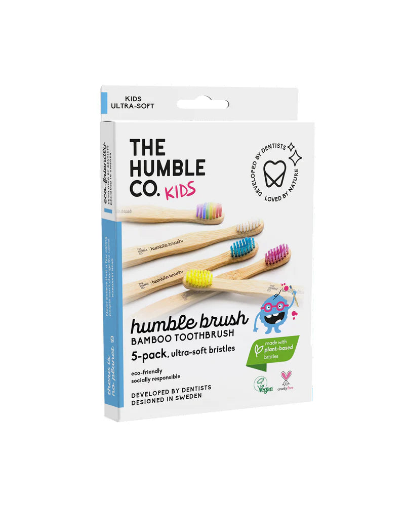 Bamboe tandenborstel kids soft - 5 pack - Humble Brush