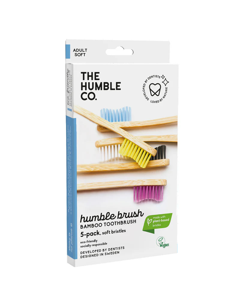 Bamboe tandenborstel ergonomisch - Soft - 5 Pack - Humble Brush