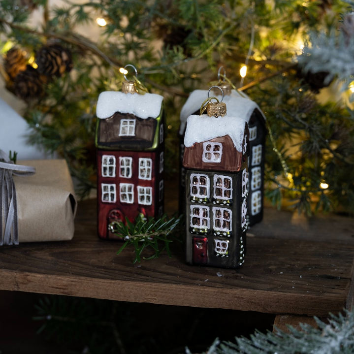 Julkula i glas mörkblått hus - Det Gamle Apotek