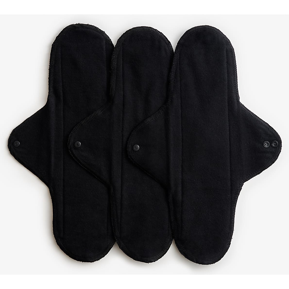 Wasbaar maandverband nacht (night) met sluiting 3 st. Black - ImseVimse