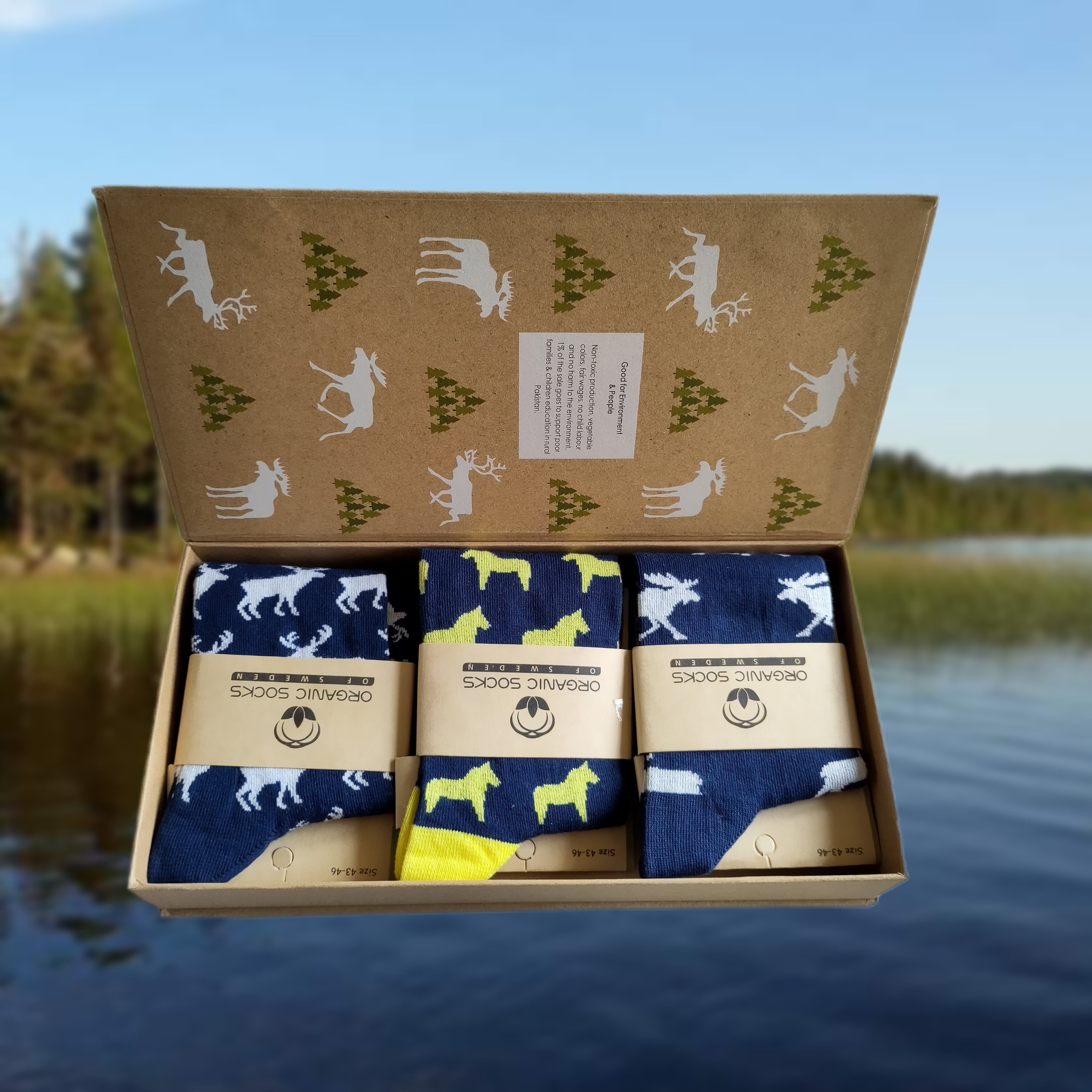 Swedish Giftbox 3 pairs - Organic socks of Sweden
