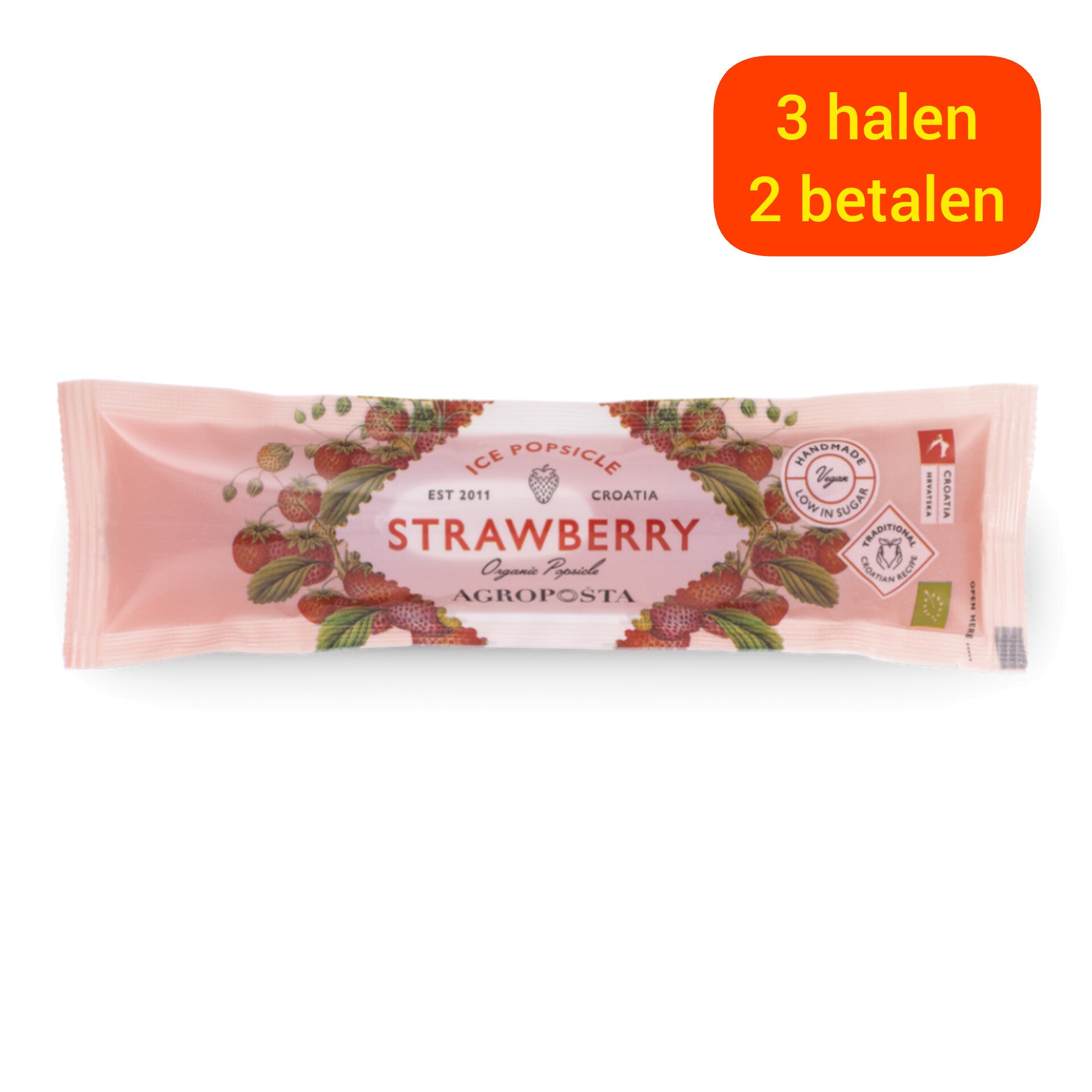 BIO Aardbei IJslolly / Strawberry Ice Popsicle 50ml – Agropošta