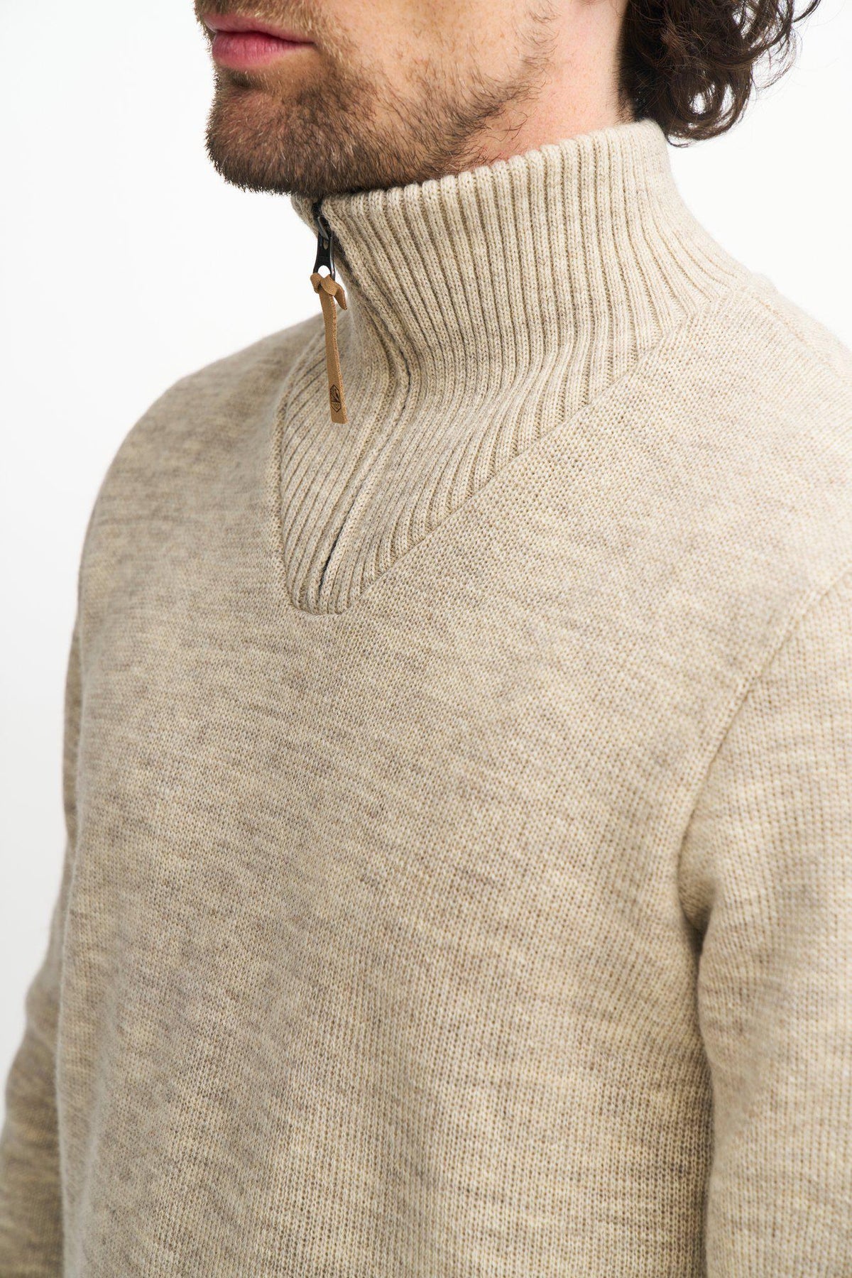 Trui NLS Elm Half Zip Birch - Ivanhoe of Sweden