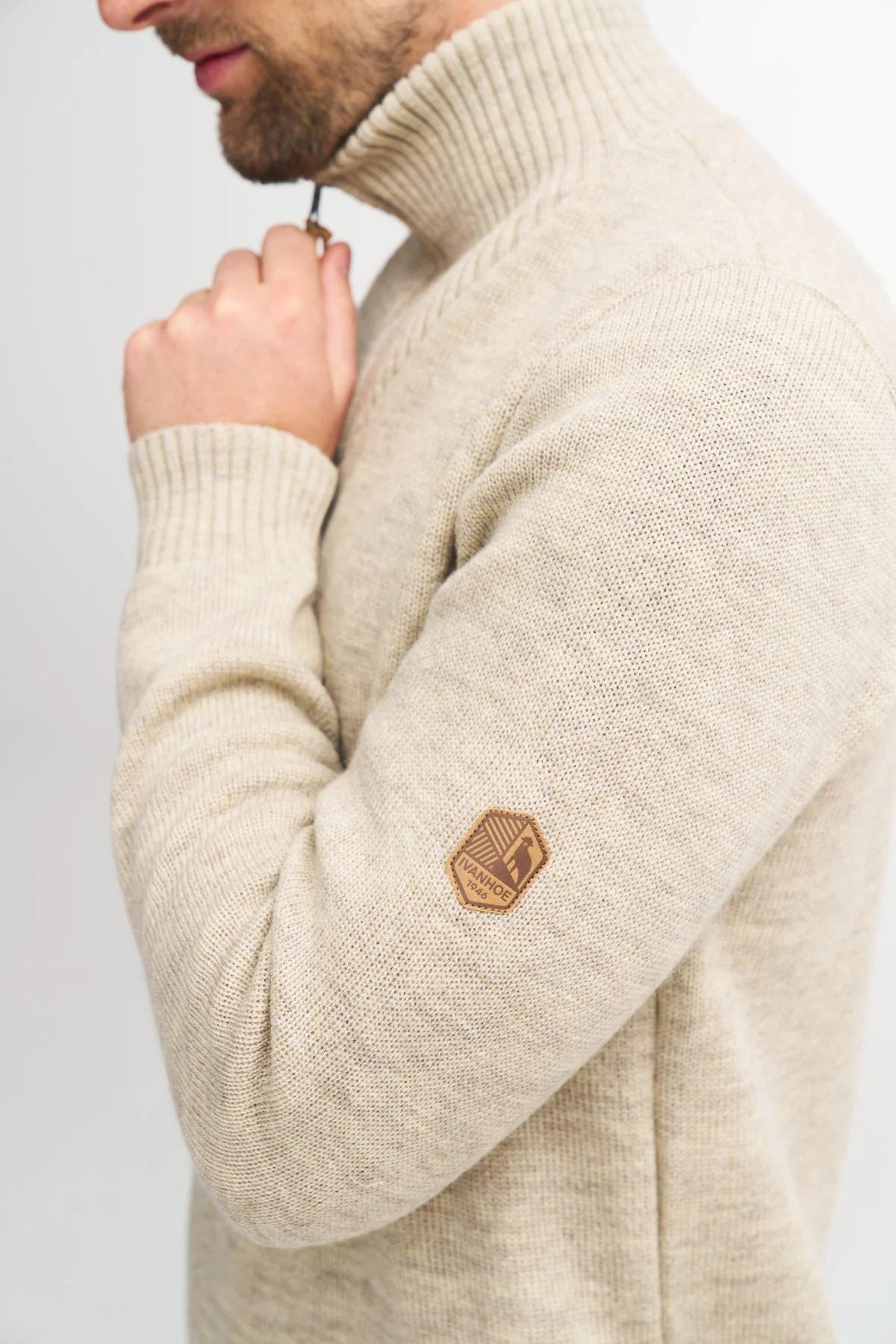 Trui NLS Elm Half Zip Birch - Ivanhoe of Sweden