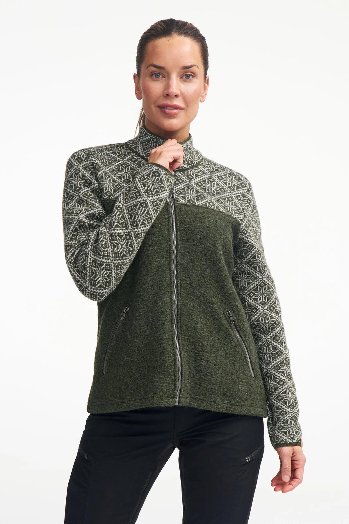 Vest Ellie Full Zip - Loden Green - Ivanhoe of Sweden