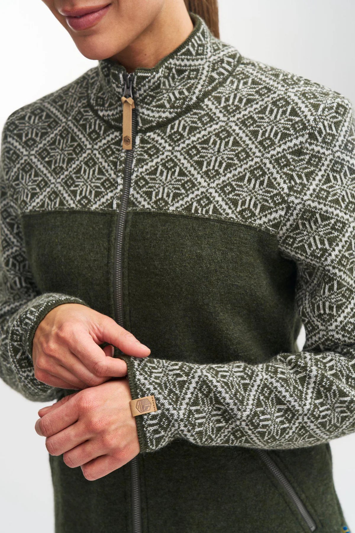 Vest Ellie Full Zip - Loden Green - Ivanhoe of Sweden