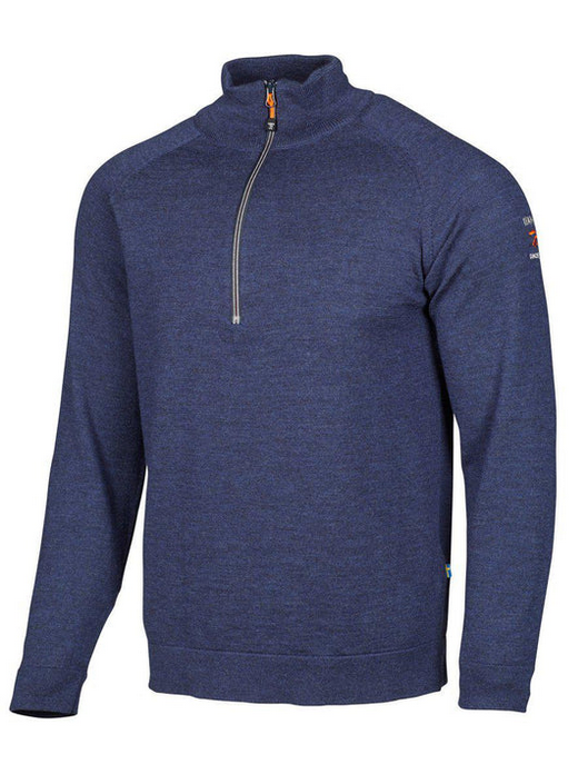 Trui Jojje Half Zip Steel Blue - Ivanhoe of Sweden