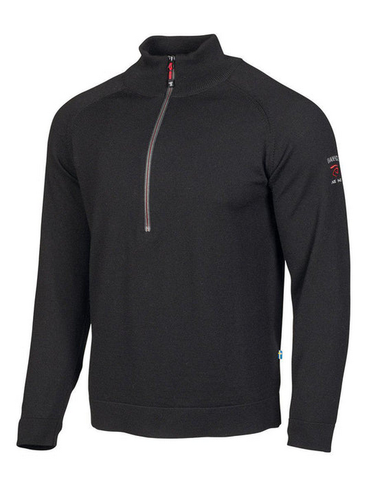 Trui Jojje Half Zip Black - Ivanhoe of Sweden