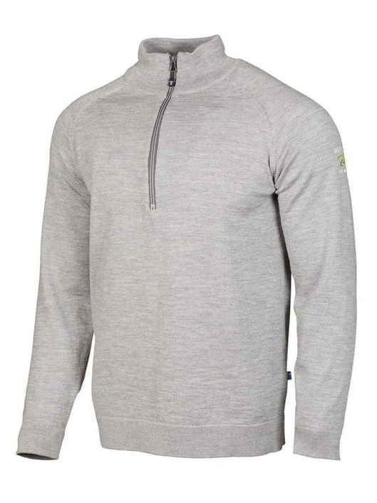 Trui Jojje Half Zip Grey Marl - Ivanhoe of Sweden
