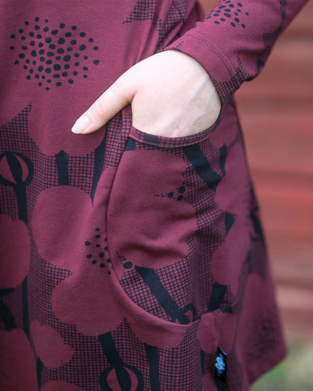 Tuniek KANNEL Tunic Buttercup Beetroot S-XXXL - Paapii Design