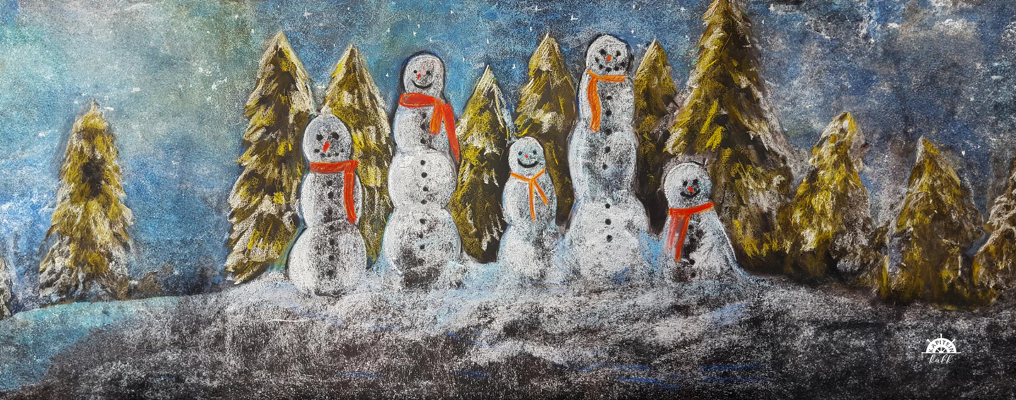 Lichtkaart Snowmen Light Wish – Kaptein Kalk