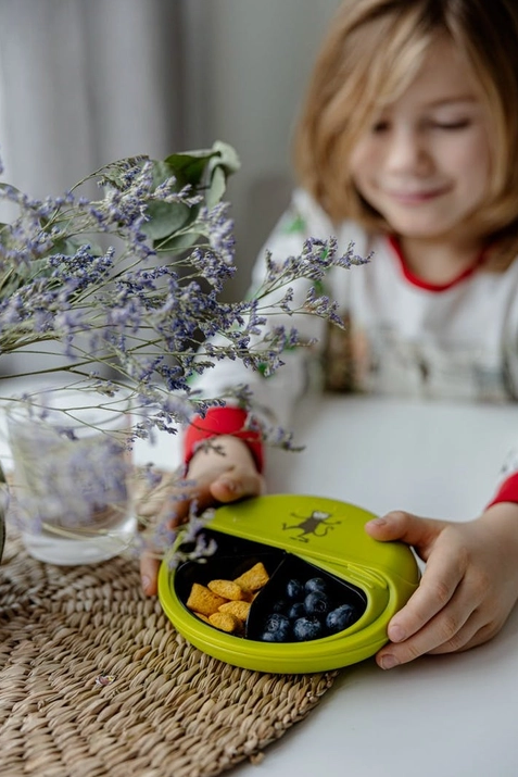 Kids SnackDISC™ Snacktrommel Cow Pink – Carl Oscar