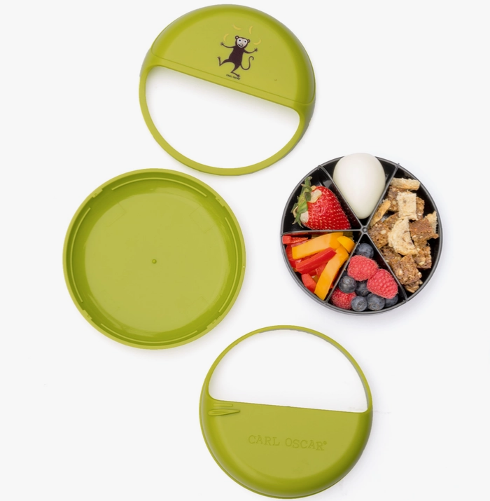 Kids SnackDISC™ Snacktrommel Giraffe Blue – Carl Oscar