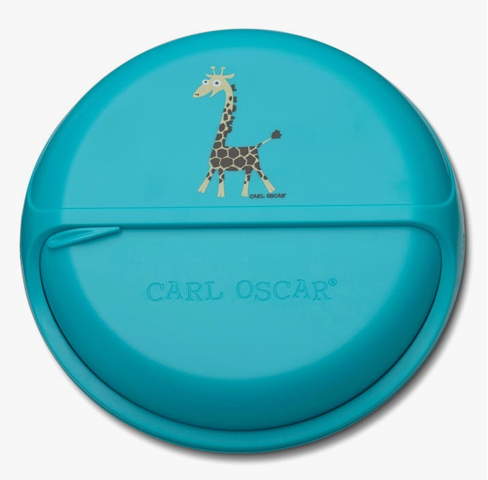 Kids SnackDISC™ Snacktrommel Giraffe Blue – Carl Oscar